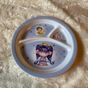 2/$30 Melamine Ware Vintage Angel Divided Baby Plate